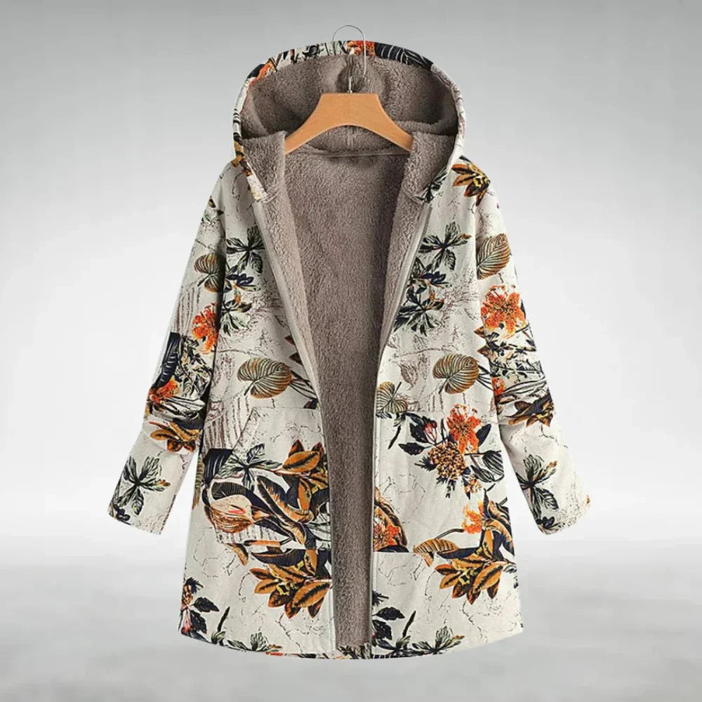 Sofia - Elegante Blumen-Fleecejacke