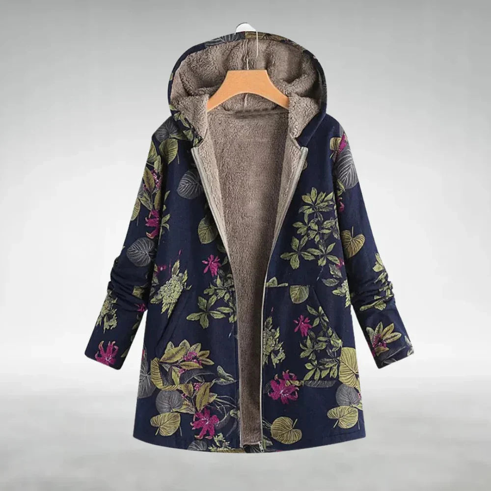Sofia - Elegante Blumen-Fleecejacke