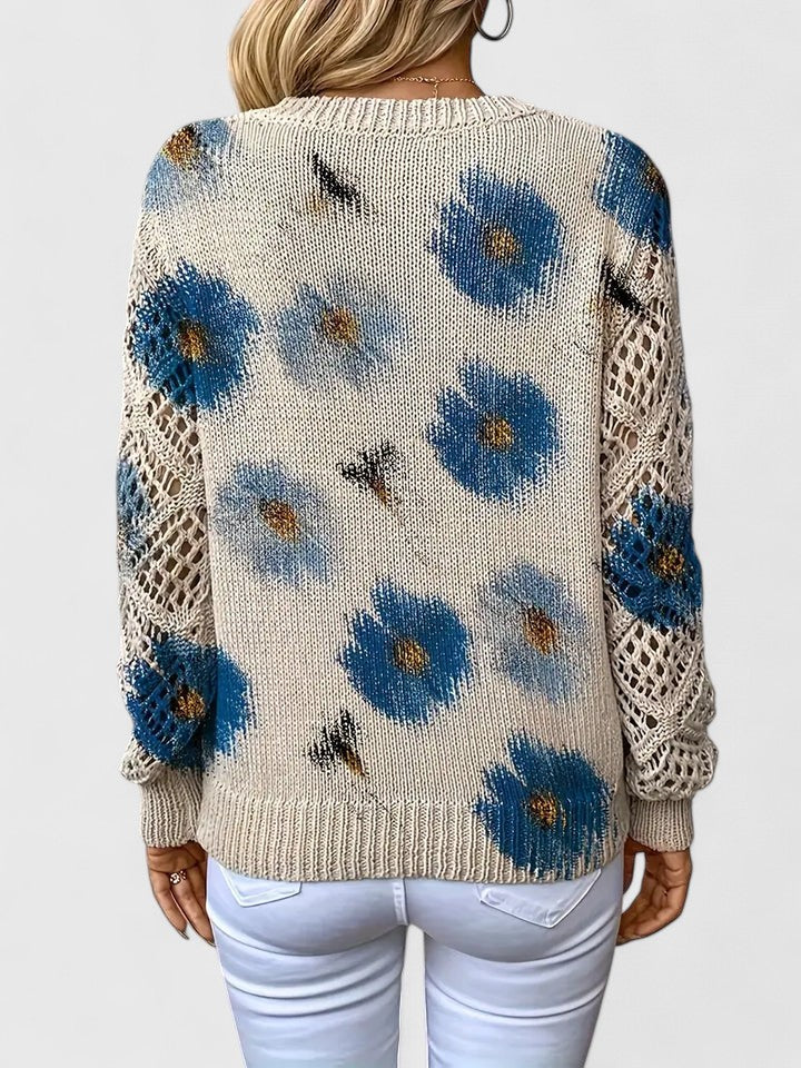 Beatrice | Floral Knit Sweater