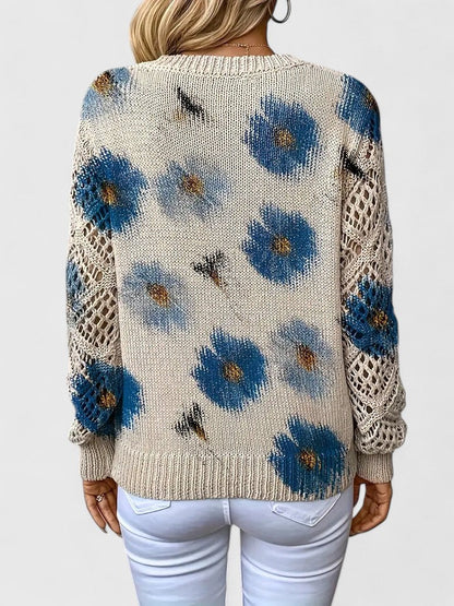 Beatrice | Floral Knit Sweater